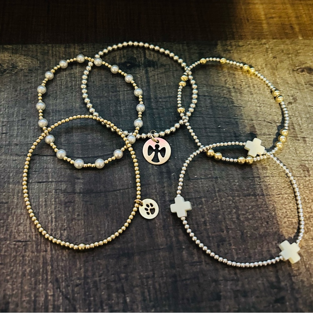 Lot of 5 Enewton bracelets mixed gold and silver